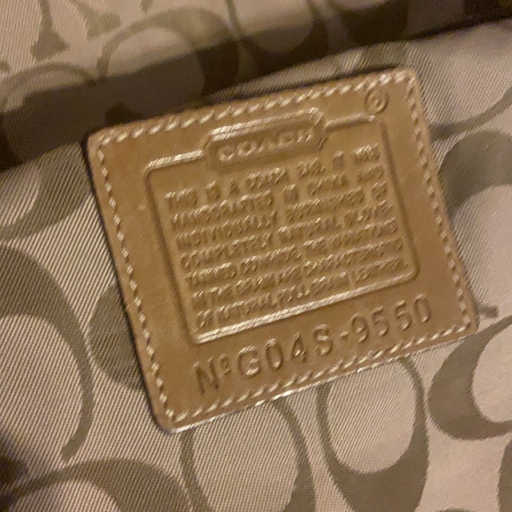 Coach camel signature satchel shoulder bag - Picture 14 of 16